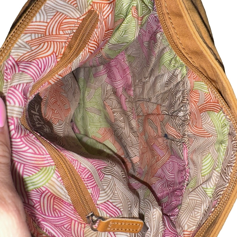 The Sak Cognac Leather‎ Messenger Bag Boho Crossbody Satchel Shoulder Purse - Picture 6 of 9